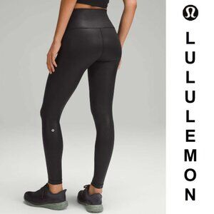 Lululemon Wunder Train Leggings Radiate Foil Black Size 2 - NEW